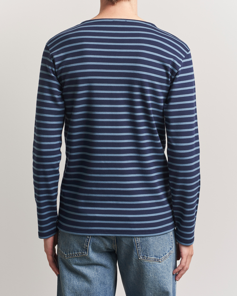 Homme | T-shirts | Armor-lux | Houat Héritage Stripe Long Sleeve T-Shirt Deep Marine/Bluefin