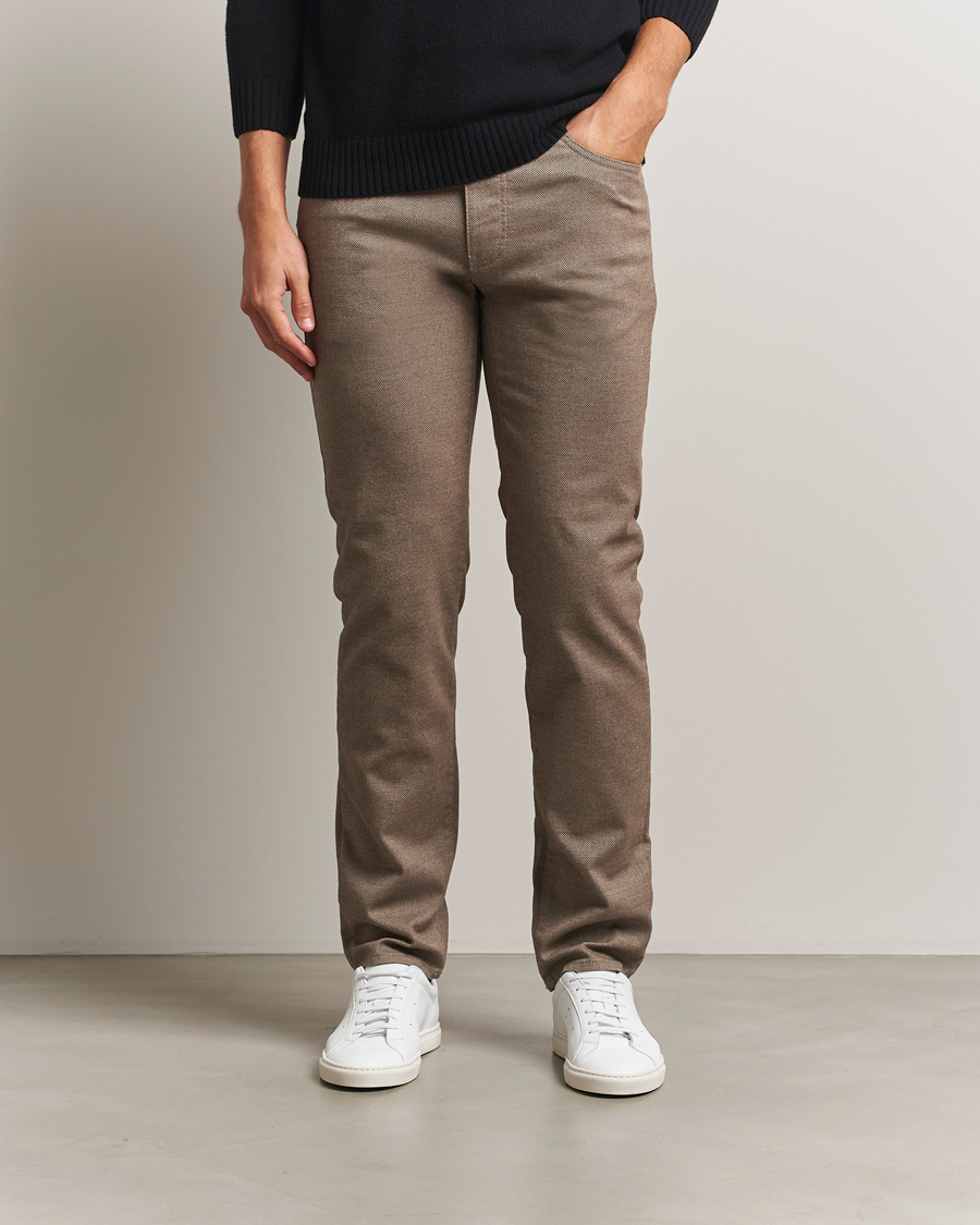 Heren | Broeken | Brax | Cadiz Woo.Look 5-Pocket Pants Camel
