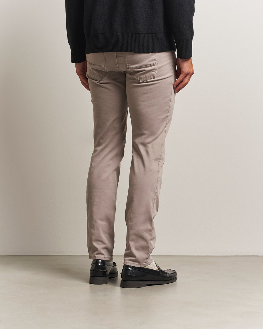 Homme | Pantalons | Brax | Cadiz Cotton Satin 5-Pocket Pants Stone