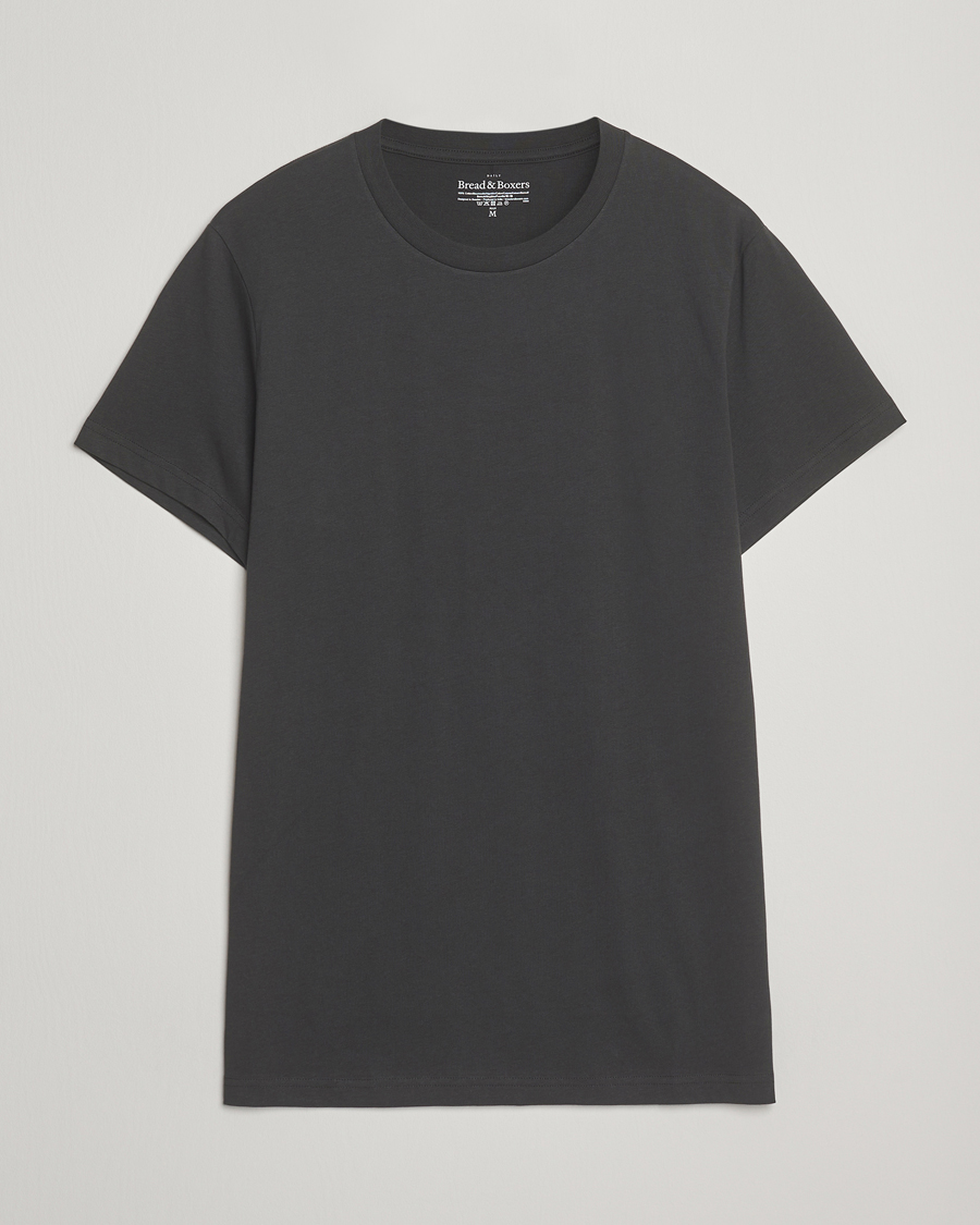 Heren | T-shirts | Bread & Boxers | Crew Neck Regular T-Shirt Charcoal