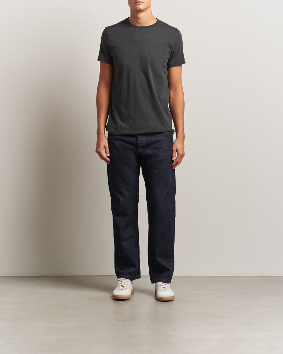 Heren | T-shirts | Bread & Boxers | Crew Neck Regular T-Shirt Charcoal