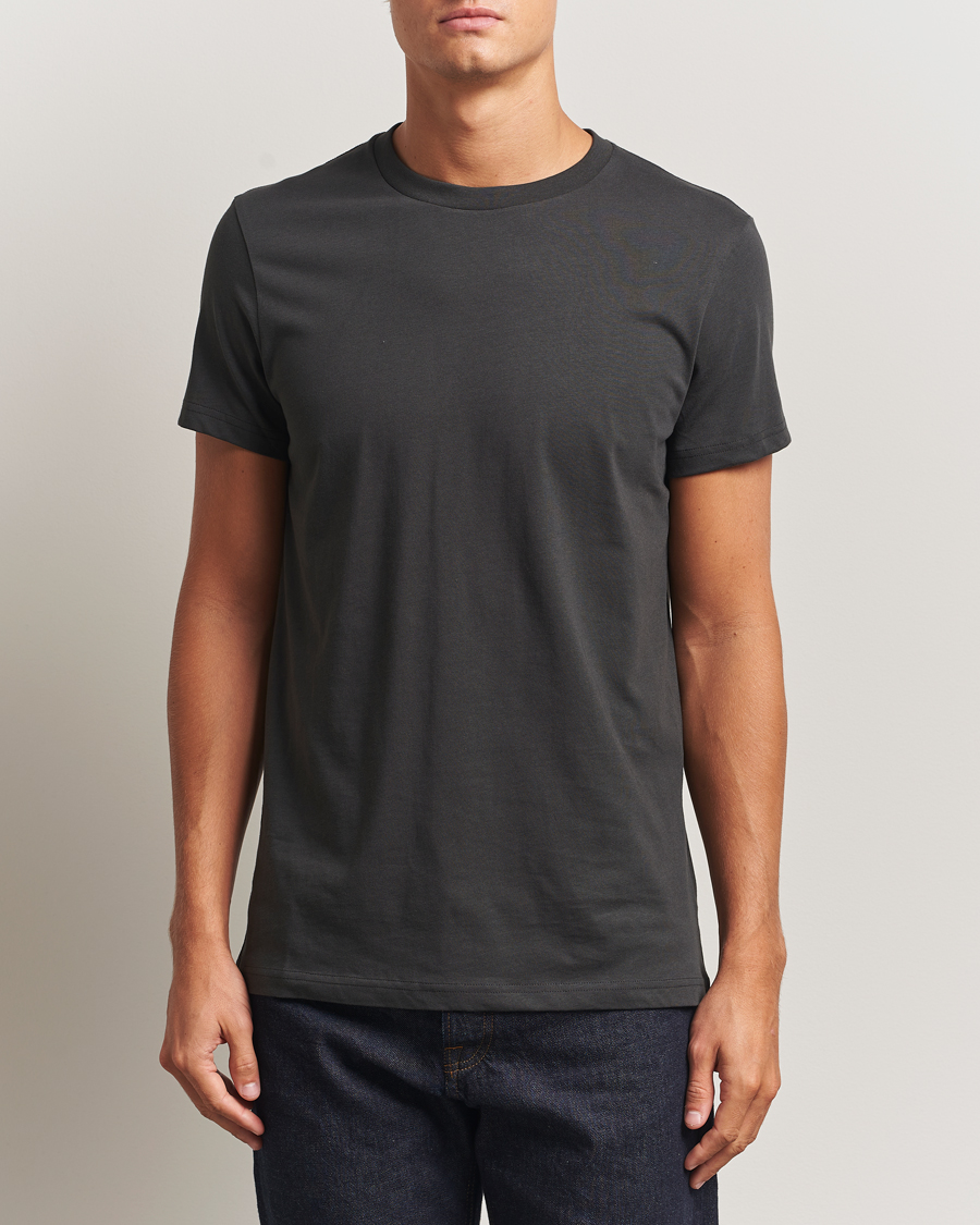 Heren | T-shirts | Bread & Boxers | Crew Neck Regular T-Shirt Charcoal
