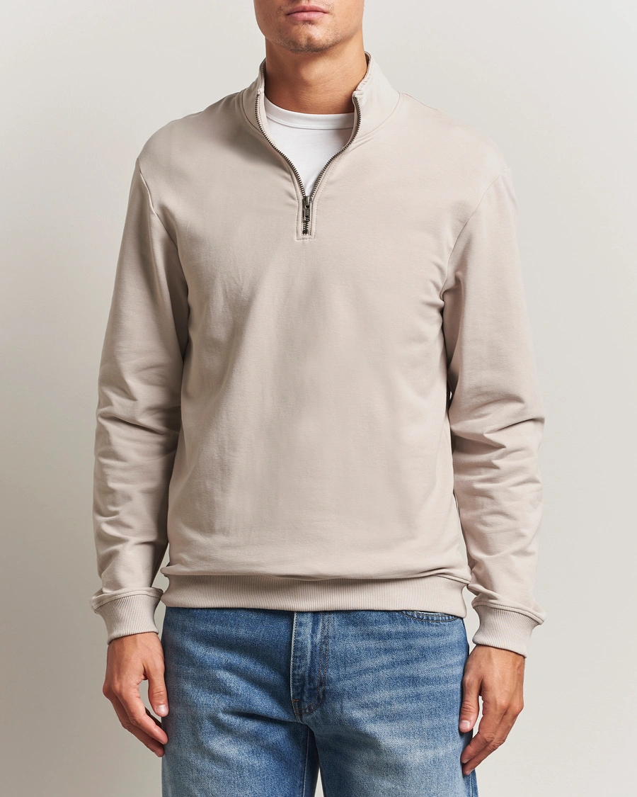 Homme | Pulls Et Tricots | Bread & Boxers | Loungewear Half Zip Greige