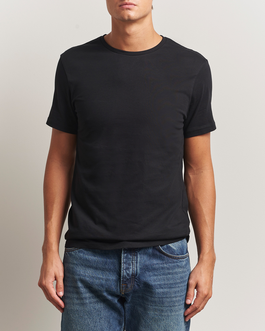 Homme | T-shirts | Bread & Boxers | 2-Pack Lightweight Cotton T-Shirt Black