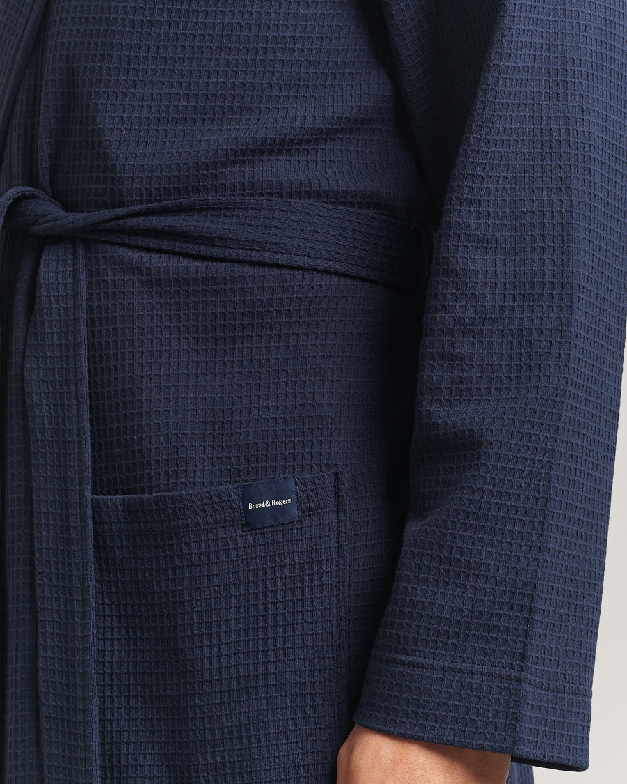 Homme | Peignoirs Et Pyjamas | Bread & Boxers | Waffle Robe Navy Blue