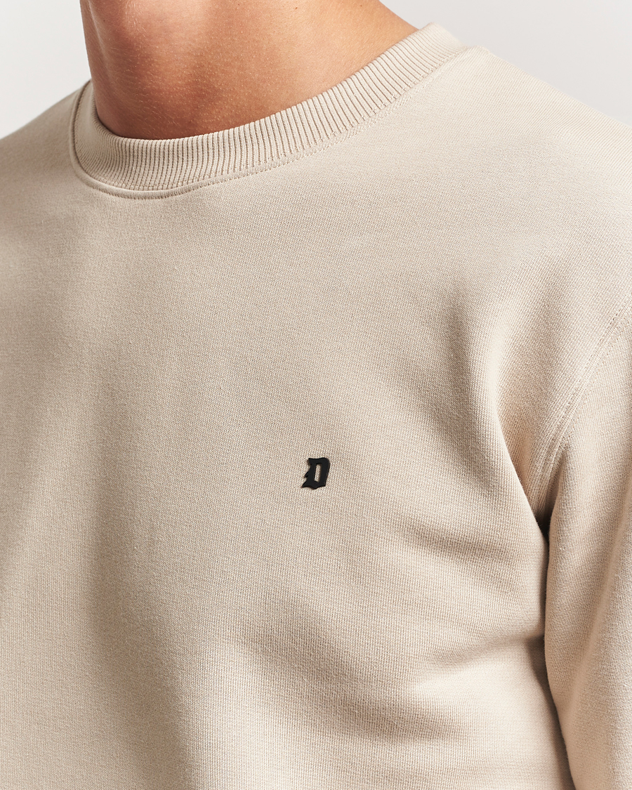 Homme | Pulls Et Tricots | Dondup | Logo Crew Neck Sweatshirt Ecru