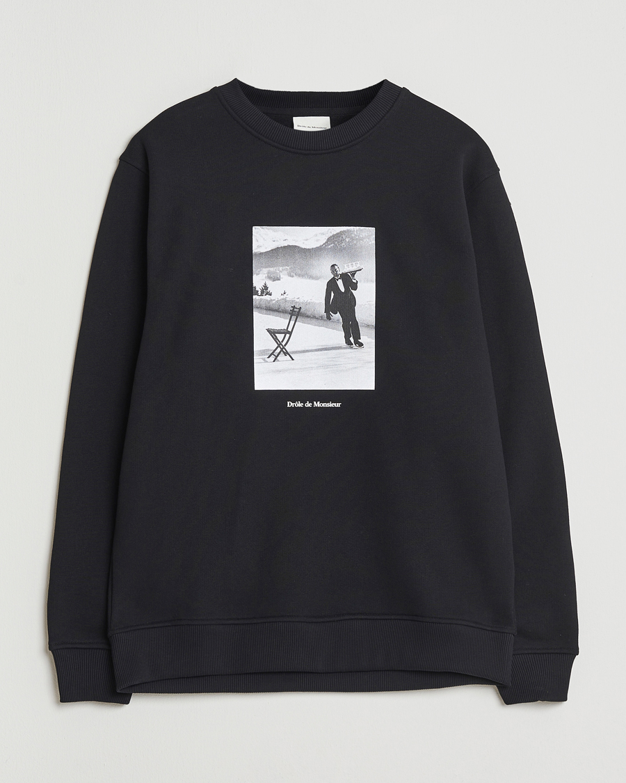 Heren | Truien | Drôle de Monsieur | Ice Skating Waiter Sweatshirt Black