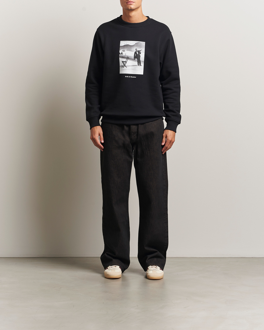 Heren | Truien | Drôle de Monsieur | Ice Skating Waiter Sweatshirt Black