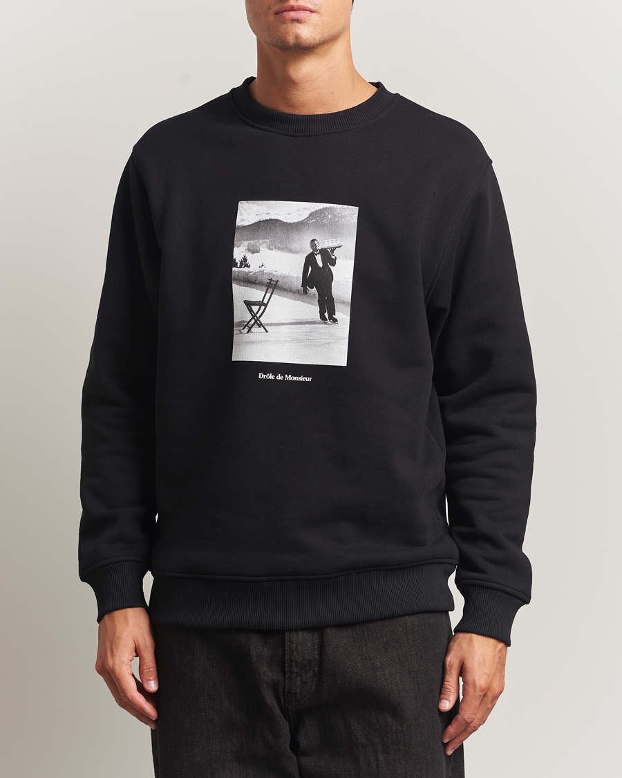 Heren | Truien | Drôle de Monsieur | Ice Skating Waiter Sweatshirt Black