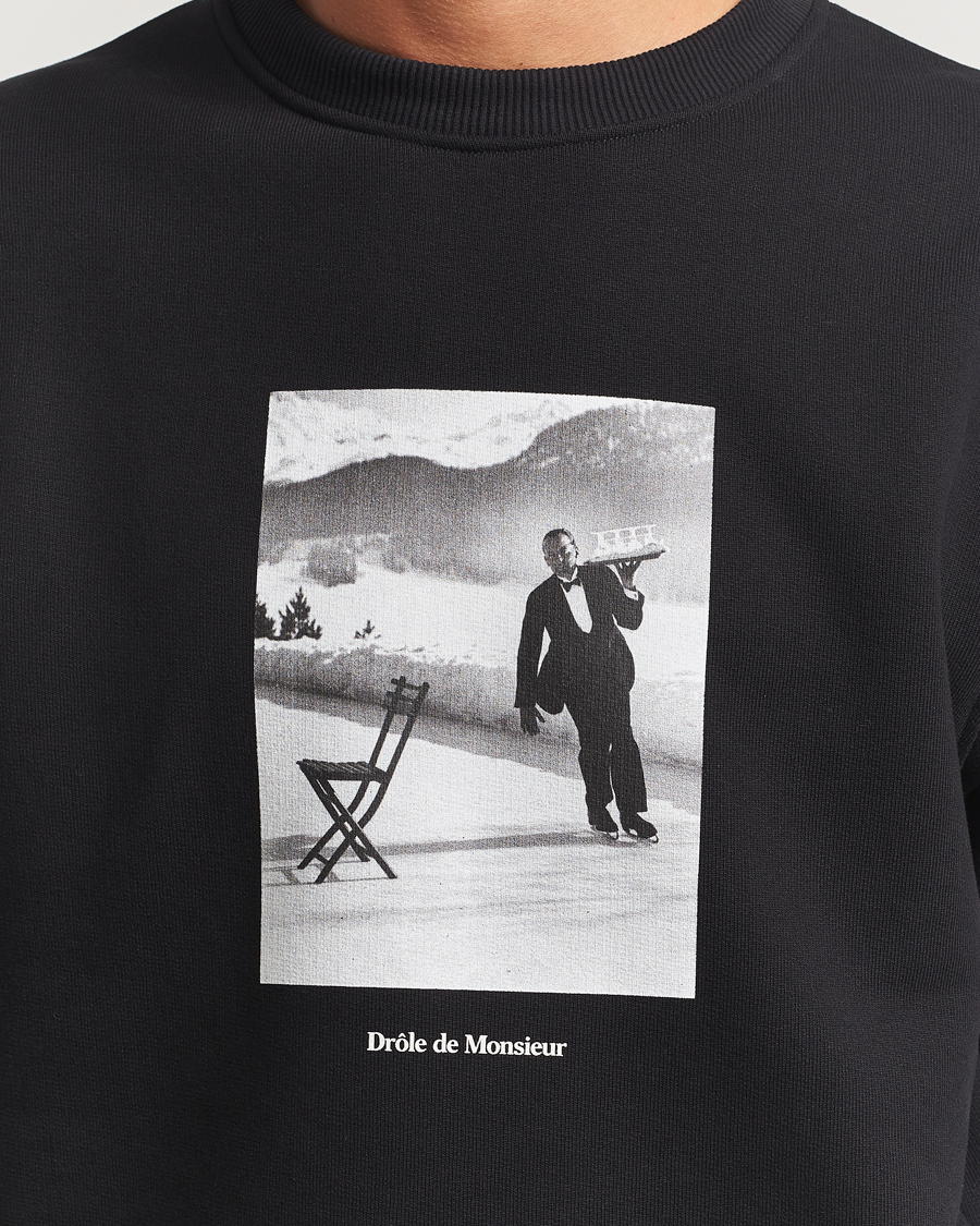 Heren | Truien | Drôle de Monsieur | Ice Skating Waiter Sweatshirt Black