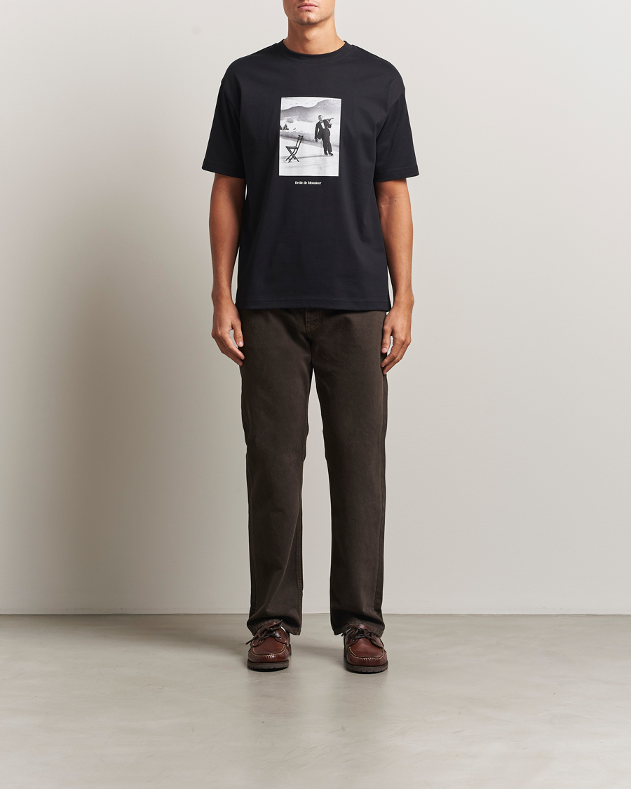 Homme | T-shirts | Drôle de Monsieur | Ice Skating Waiter T-Shirt Black