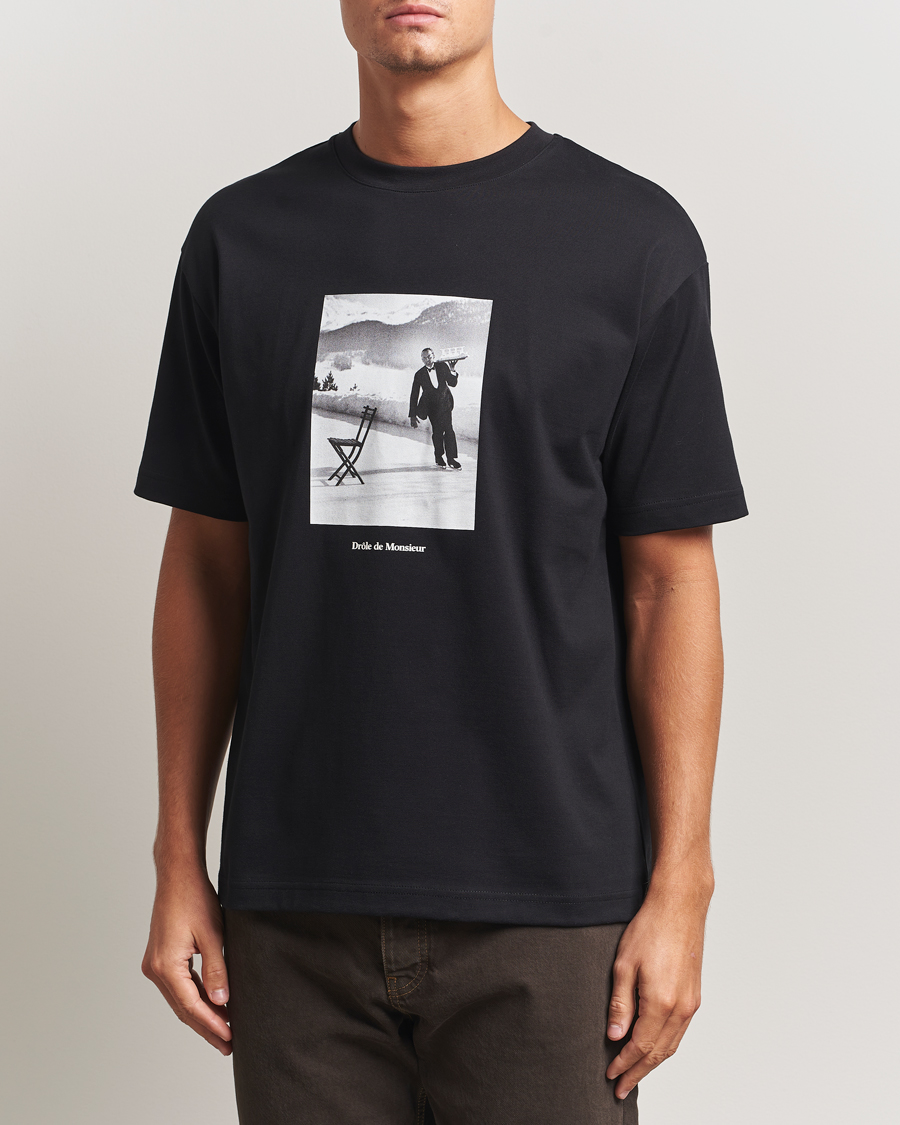 Homme | T-shirts | Drôle de Monsieur | Ice Skating Waiter T-Shirt Black