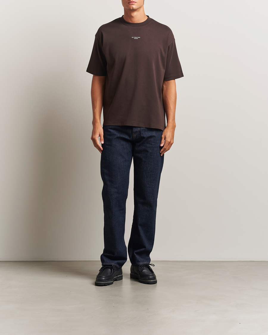 Homme | T-shirts | Drôle de Monsieur | Classic Slogan T-Shirt Dark Brown