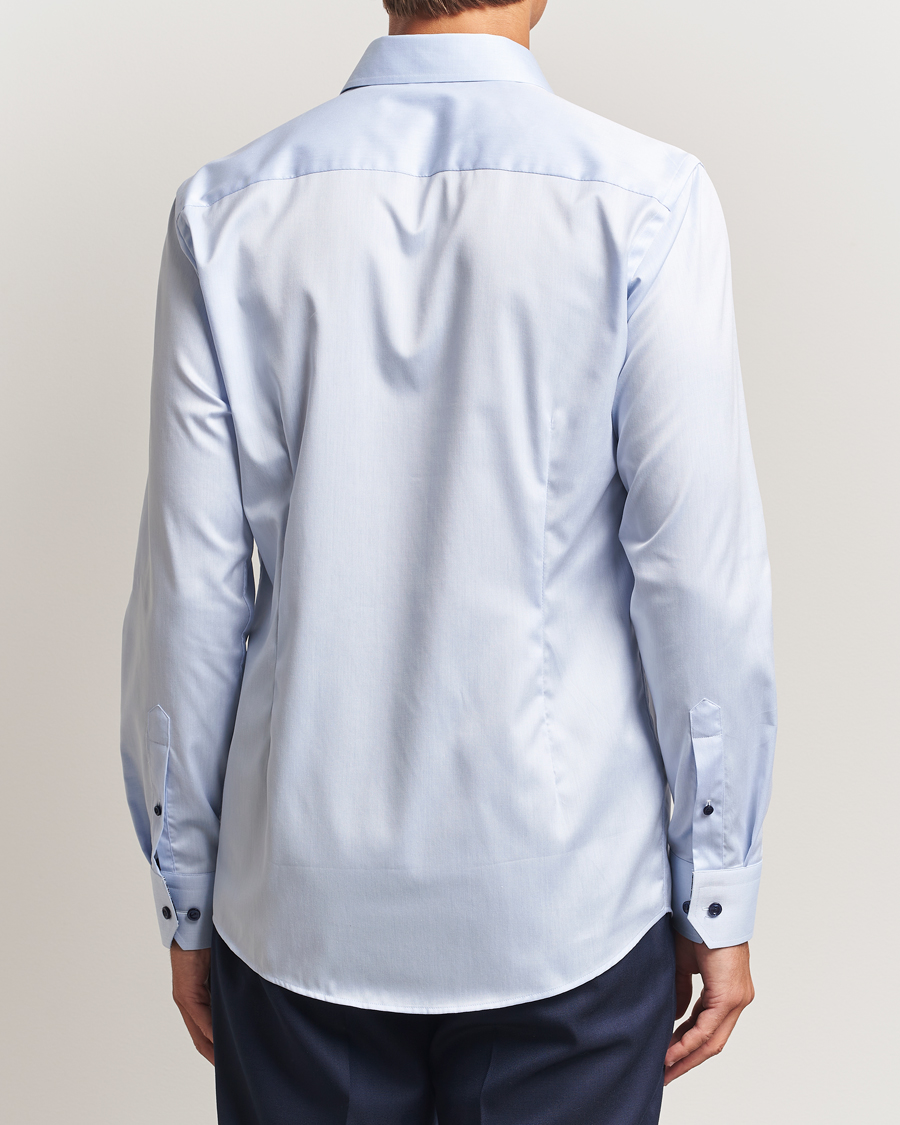 Heren | Overhemden | Eton | Slim Fit Signature Twill Contrast Shirt Light Blue