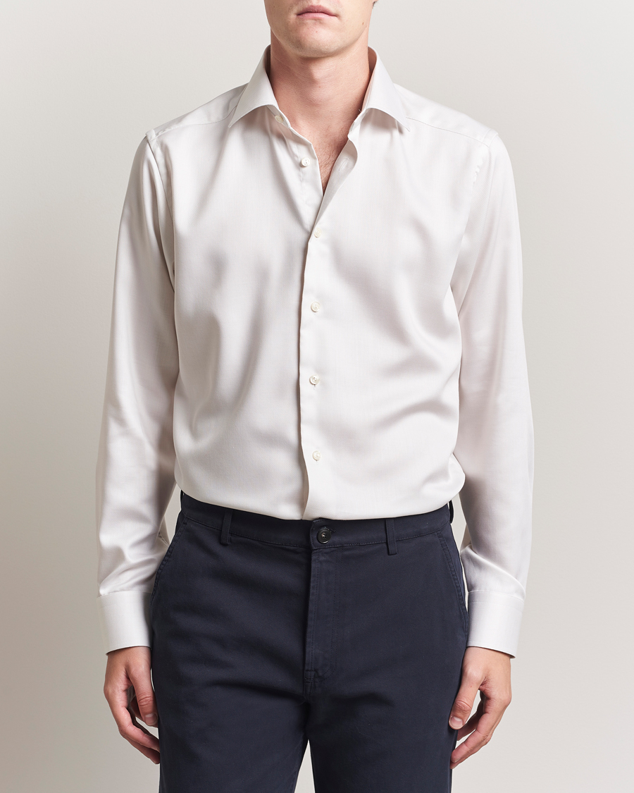 Homme | Chemises | Eton | Slim Fit Fine Twill Shirt Light Beige
