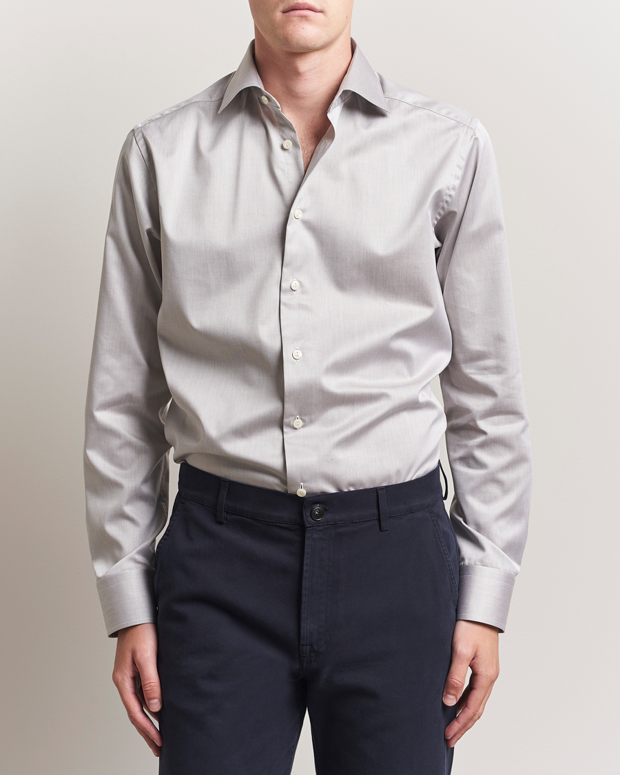 Homme | Chemises | Eton | Slim Fit Signature Twill Shirt Beige