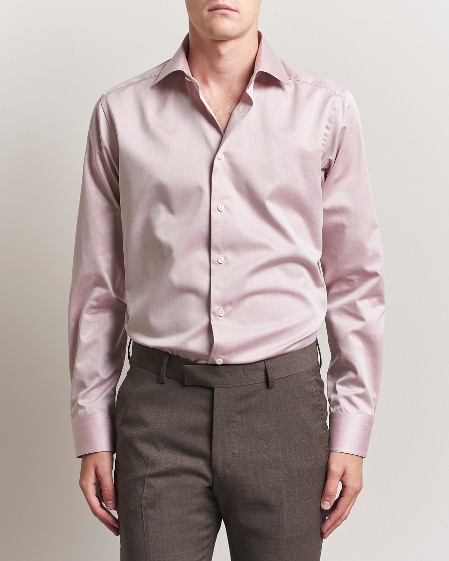 Homme | Chemises | Eton | Slim Fit Signature Twill Shirt Brown