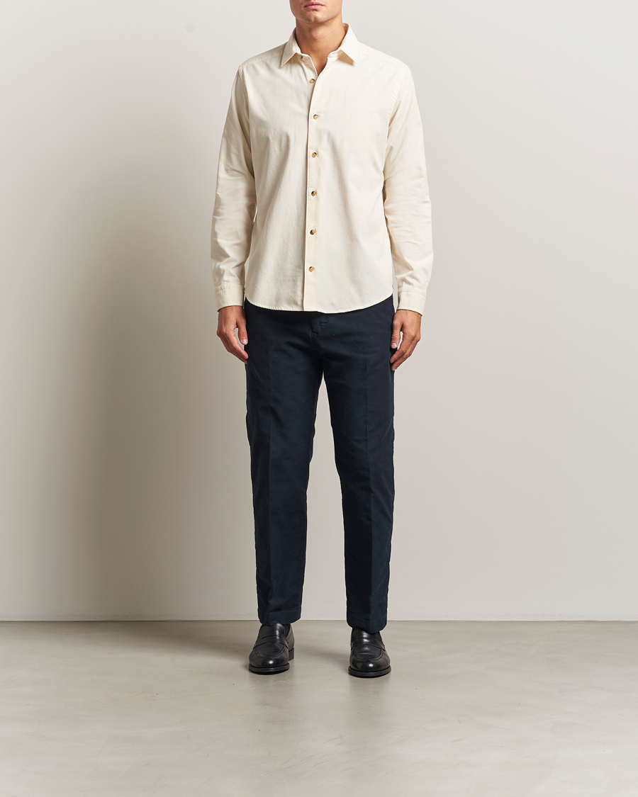 Homme | Chemises | Eton | Casual Fit Corduroy Shirt Off White