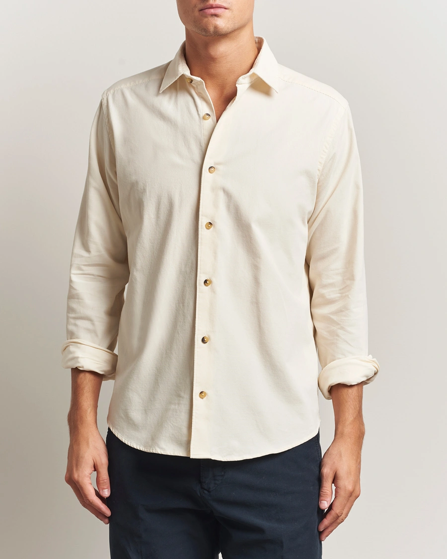 Homme | Chemises | Eton | Casual Fit Corduroy Shirt Off White