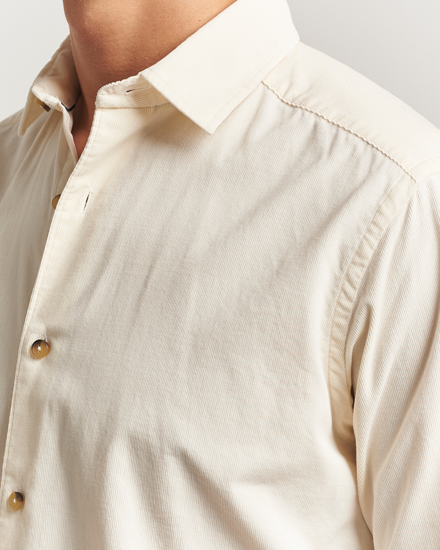 Homme | Chemises | Eton | Casual Fit Corduroy Shirt Off White