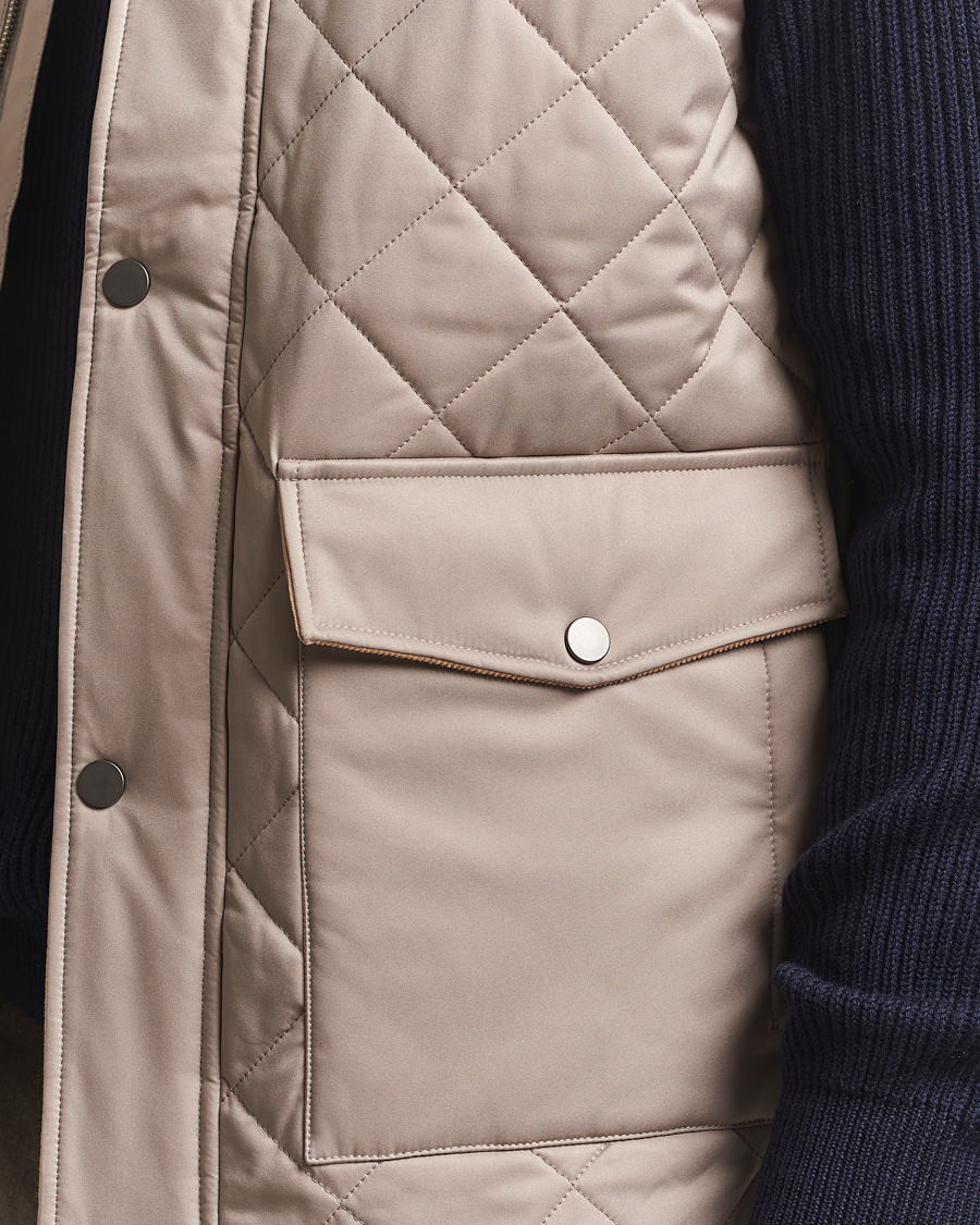 Homme | Gilets | Eton | Quilted Shell Vest Beige