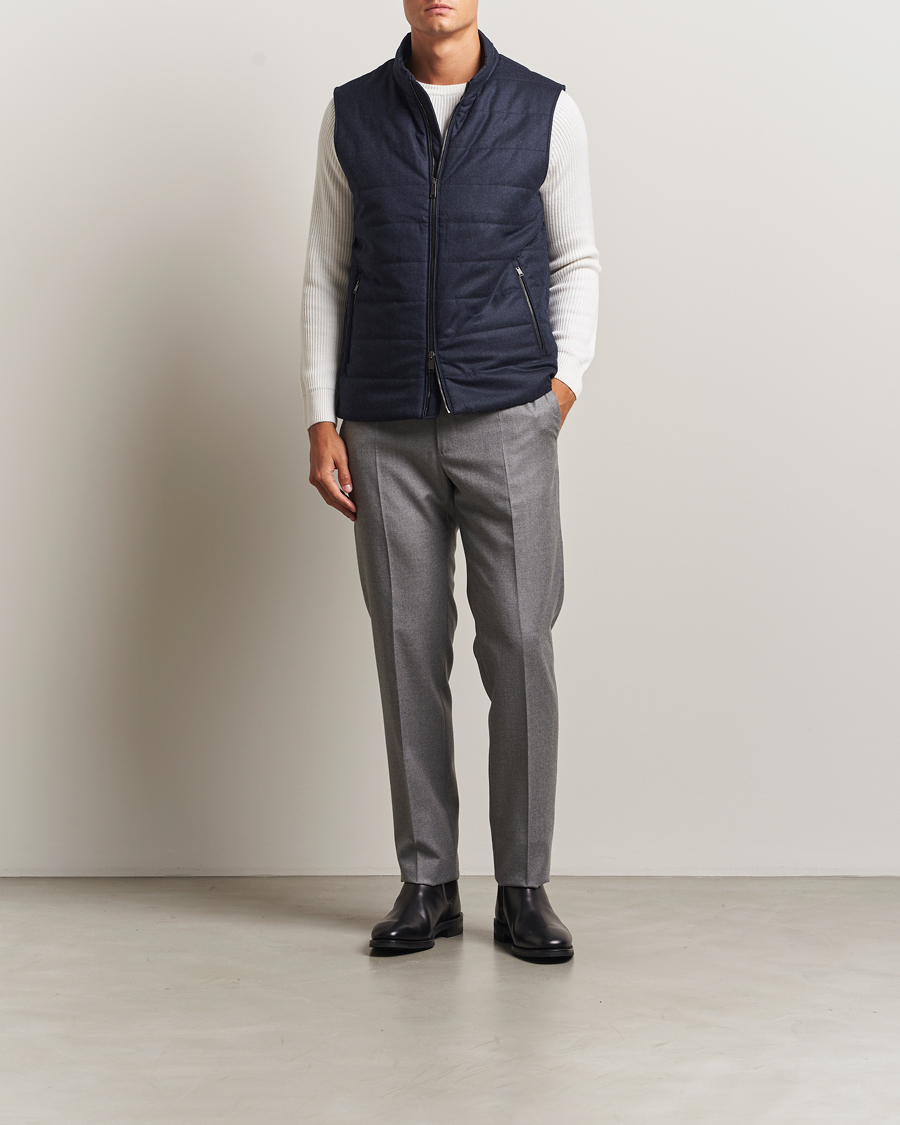 Homme | Manteaux Et Vestes | Eton | Wool Padded Vest Navy