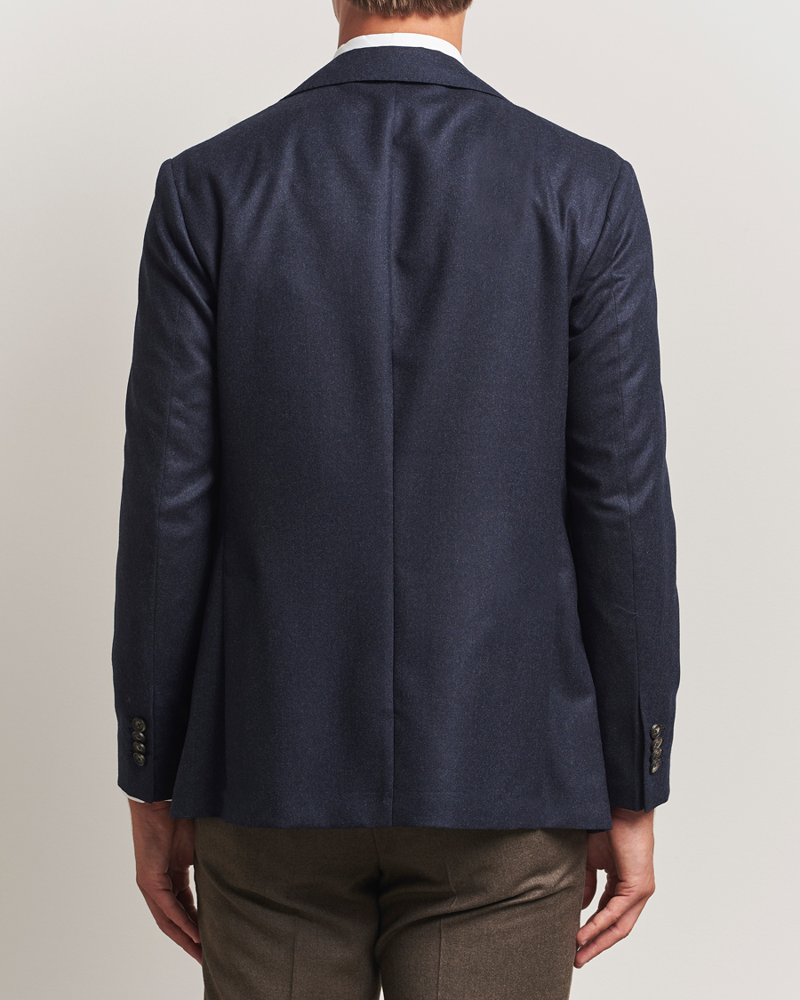Homme | Blazers | Eton | Wool Flannel Patch Pocket Blazer Navy
