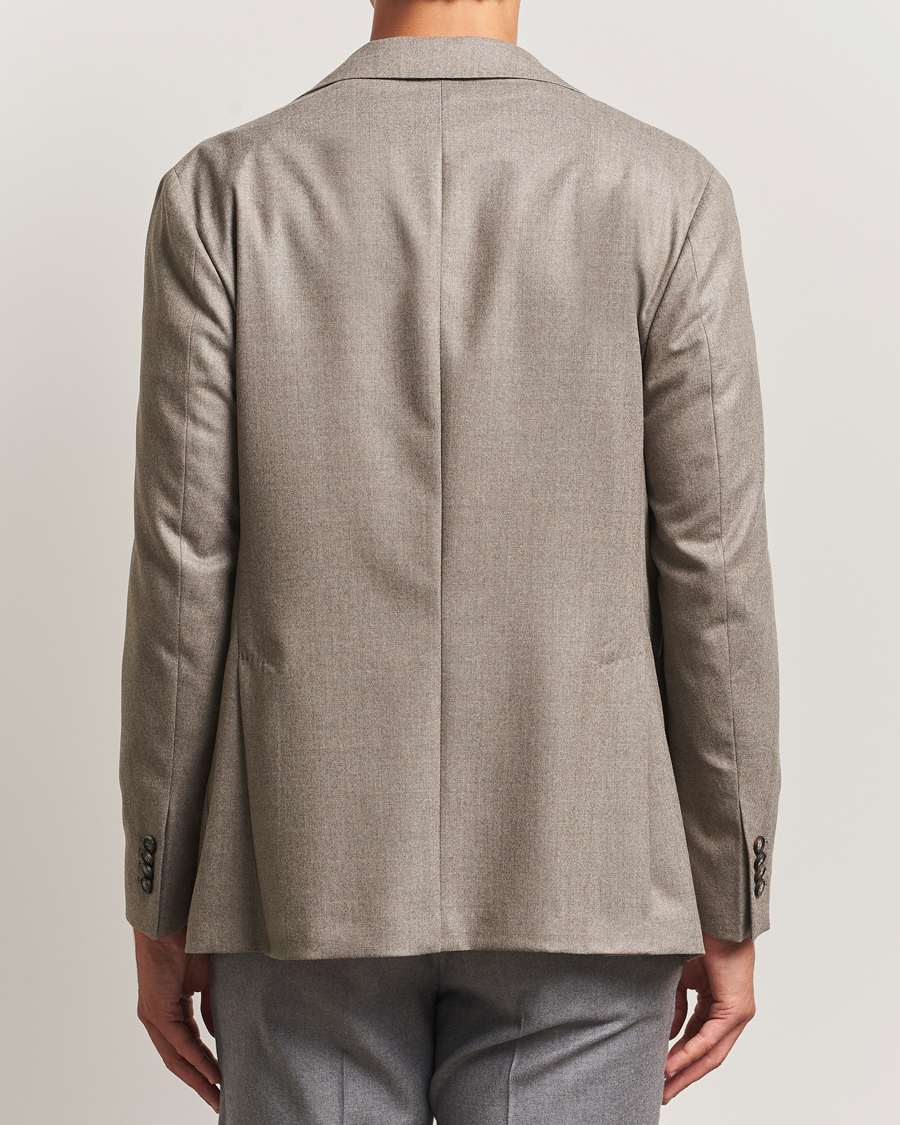 Heren | Blazers | Eton | Wool Flannel Patch Pocket Blazer Beige