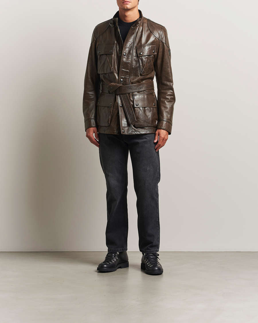 Heren | Jassen | Belstaff | Trailmaster Panther Leather Jacket Dark Earth