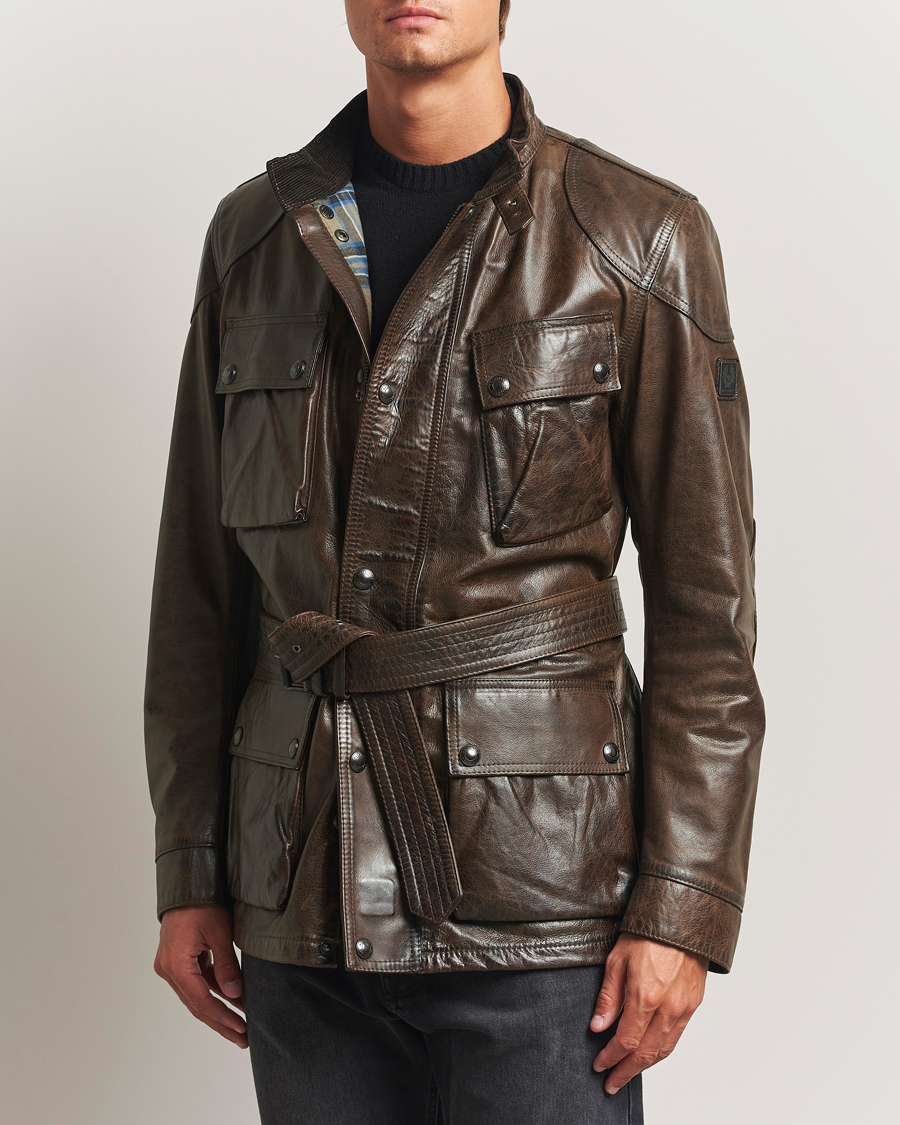 Homme | Manteaux Et Vestes | Belstaff | Trailmaster Panther Leather Jacket Dark Earth