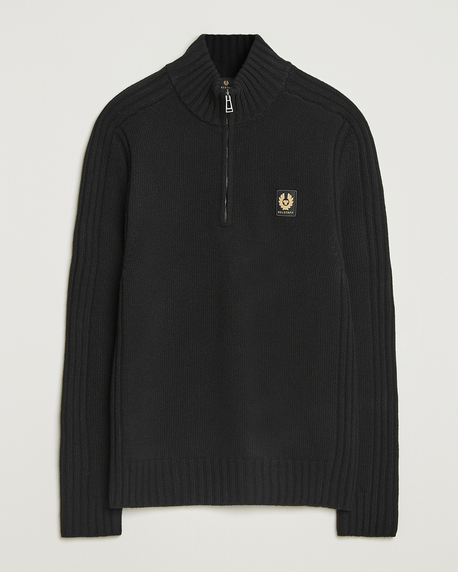 Heren | Truien | Belstaff | Watch Wool Knitted Quarter Zip Black
