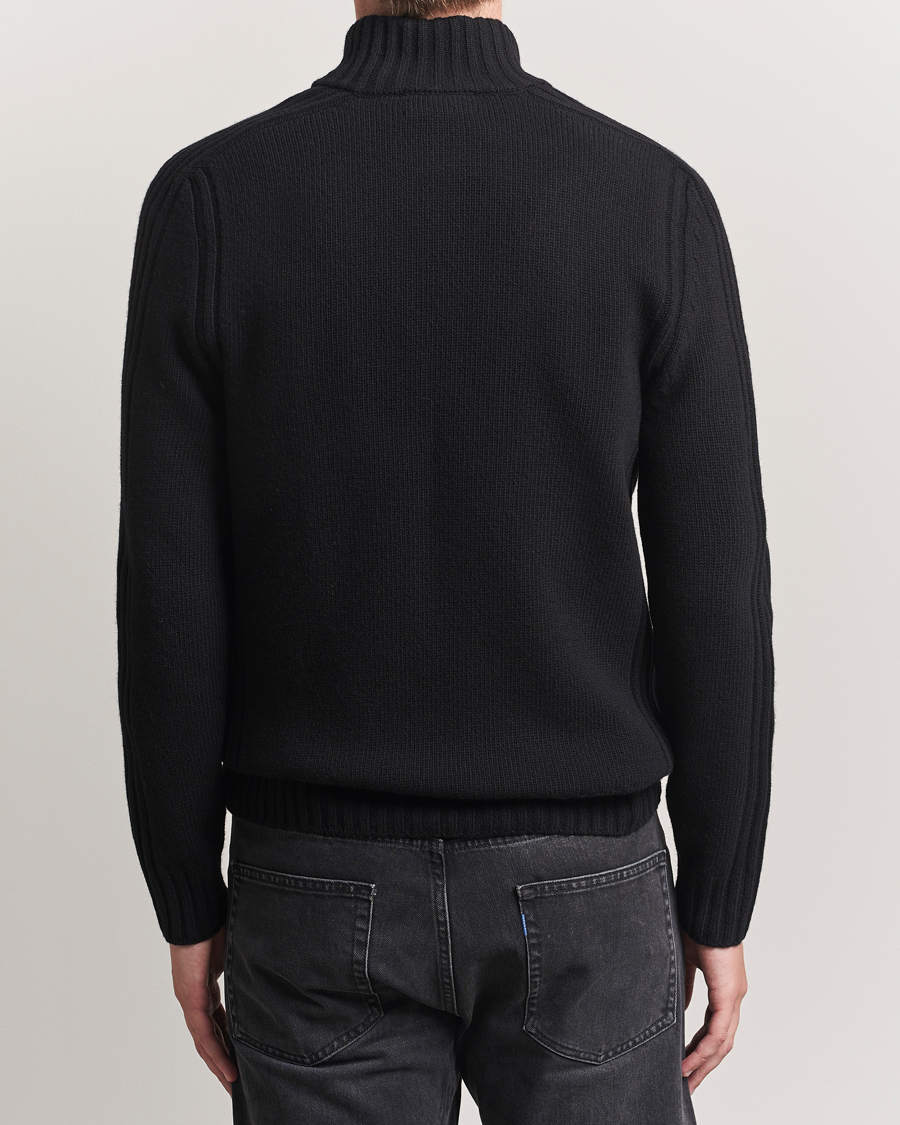 Heren | Truien | Belstaff | Watch Wool Knitted Quarter Zip Black