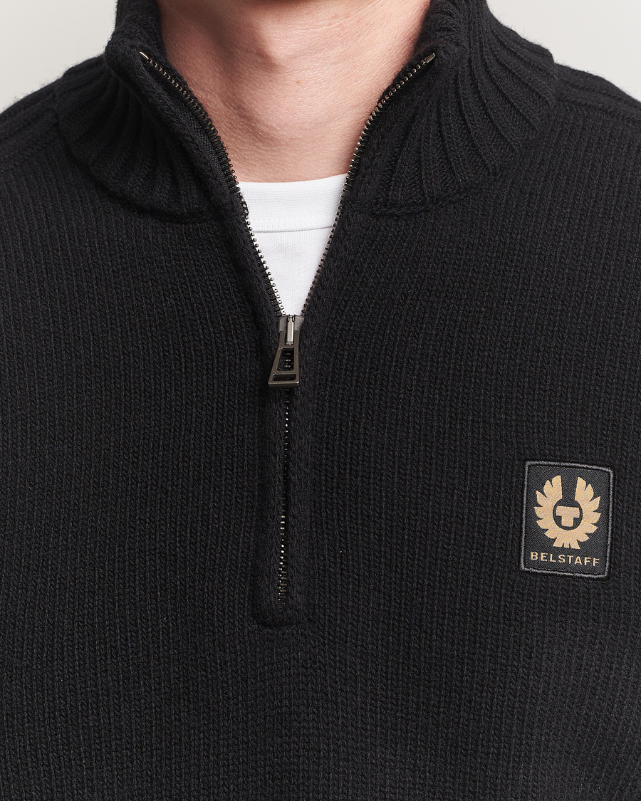 Heren | Truien | Belstaff | Watch Wool Knitted Quarter Zip Black