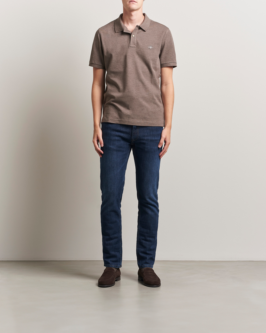Heren | Jeans | Gant | Regular Fit Jeans Dark Blue Worn In