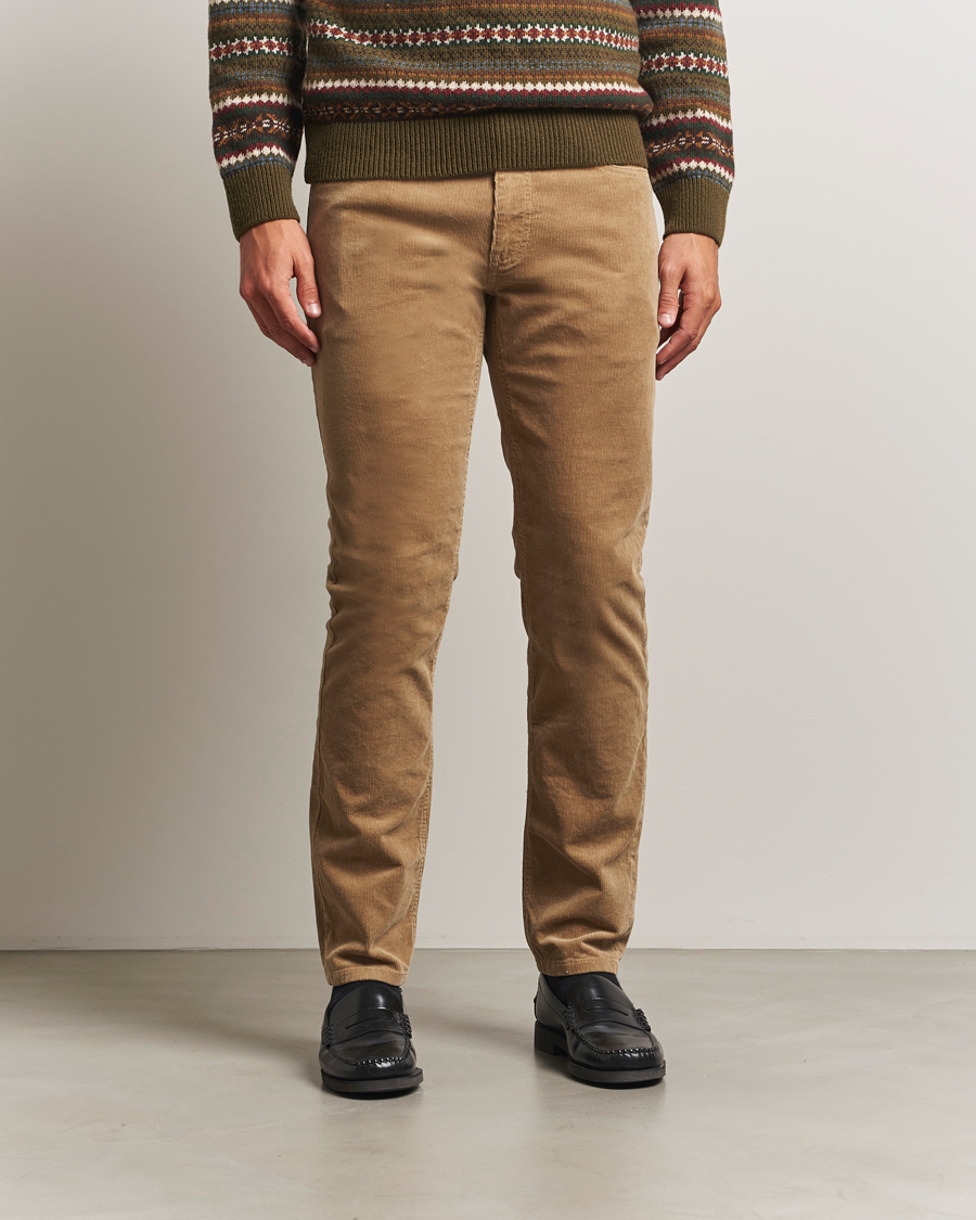Homme | Pantalons | GANT | Cord 5-Pocket Jeans Light Taupe