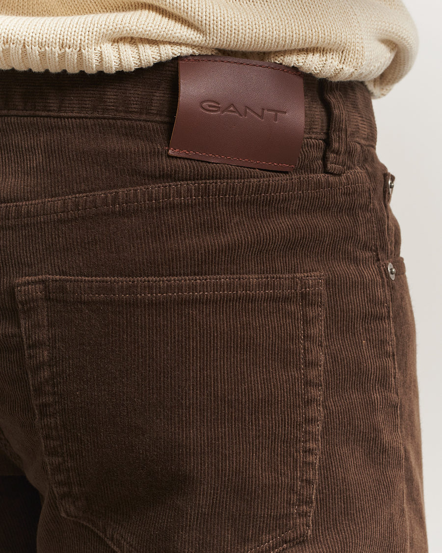 Homme | Pantalons | Gant | Cord 5-Pocket Jeans Rich Brown