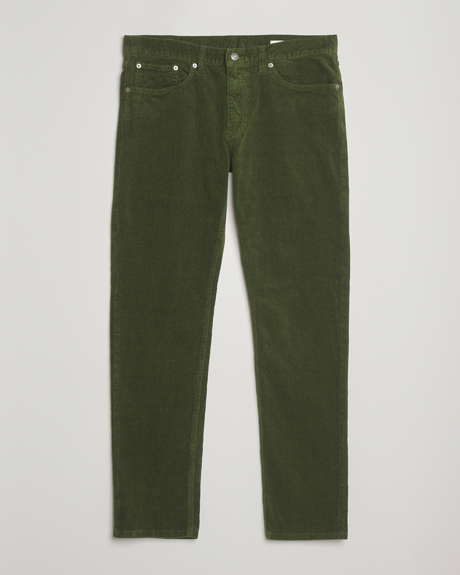 Homme | Pantalons | Gant | Cord 5-Pocket Jeans Country Green