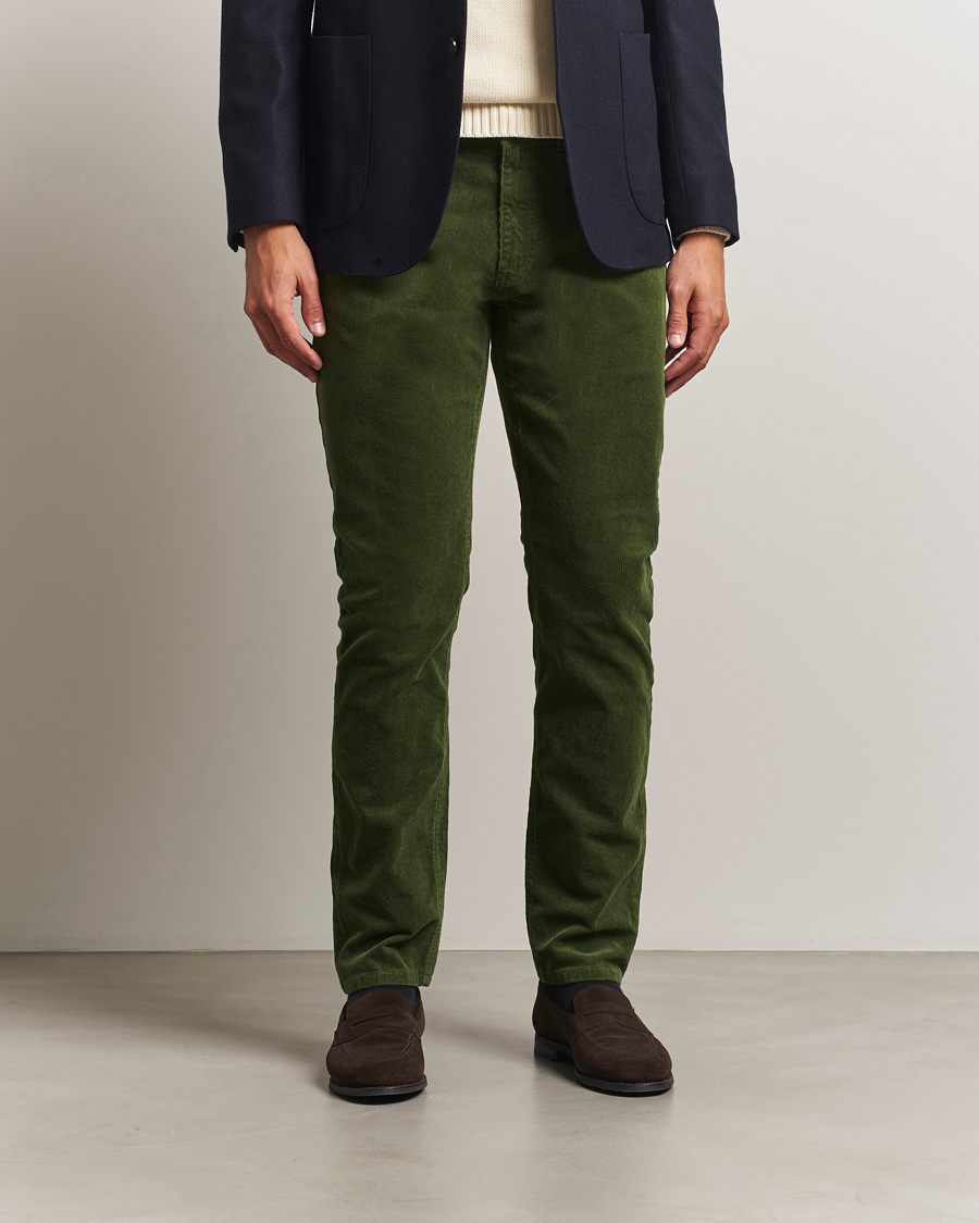 Homme | Pantalons | Gant | Cord 5-Pocket Jeans Country Green