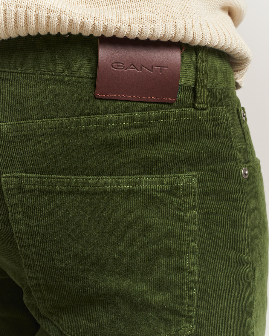 Homme | Pantalons | Gant | Cord 5-Pocket Jeans Country Green