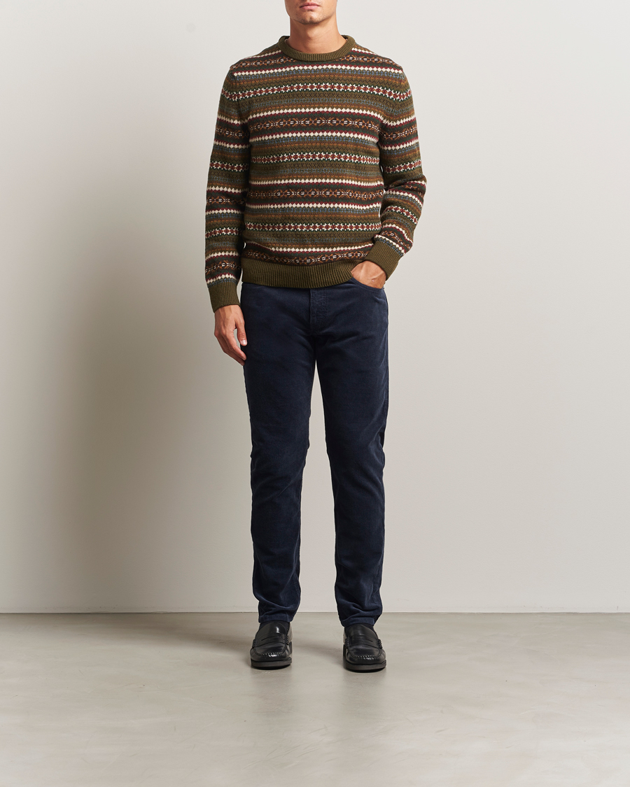 Heren | Broeken | Gant | Cord 5-Pocket Jeans Evening Blue