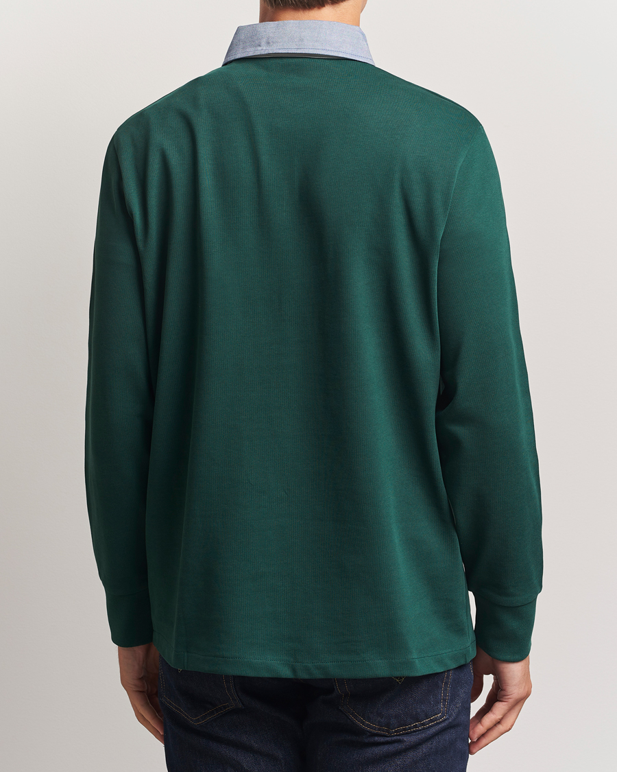 Homme | Pulls Et Tricots | GANT | Chambray Solid Heavy Rugger Tartan Green