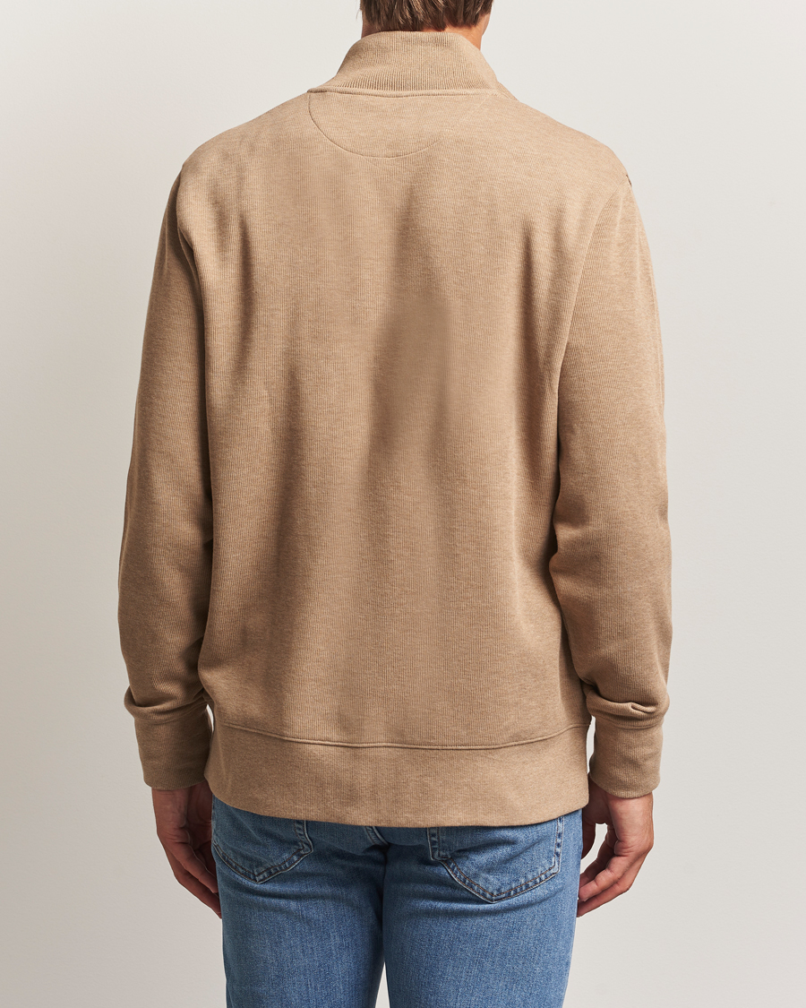 Homme | Pulls Et Tricots | Gant | Sacker Rib Full Zip Khaki Melange