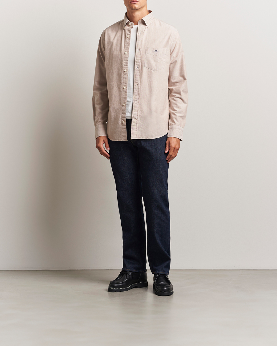 Homme | Chemises | GANT | Regluar Fit Classic Oxford Shirt Warm Khaki