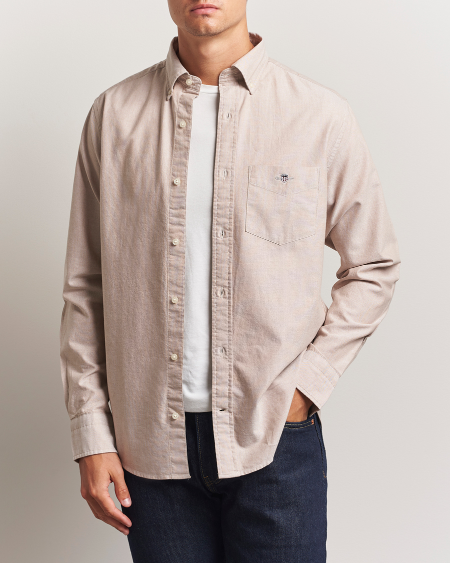 Homme | Chemises | GANT | Regluar Fit Classic Oxford Shirt Warm Khaki