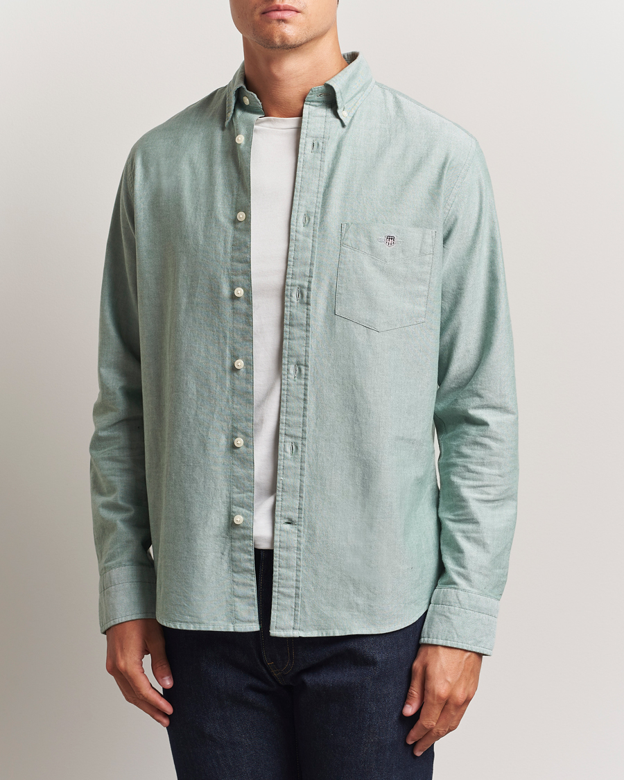 Homme | Chemises | GANT | Regluar Fit Classic Oxford Shirt Forest Green