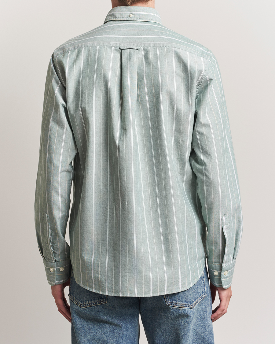 Homme | Chemises | GANT | Regular Fit Classic Striped Oxford Shirt Forest Green