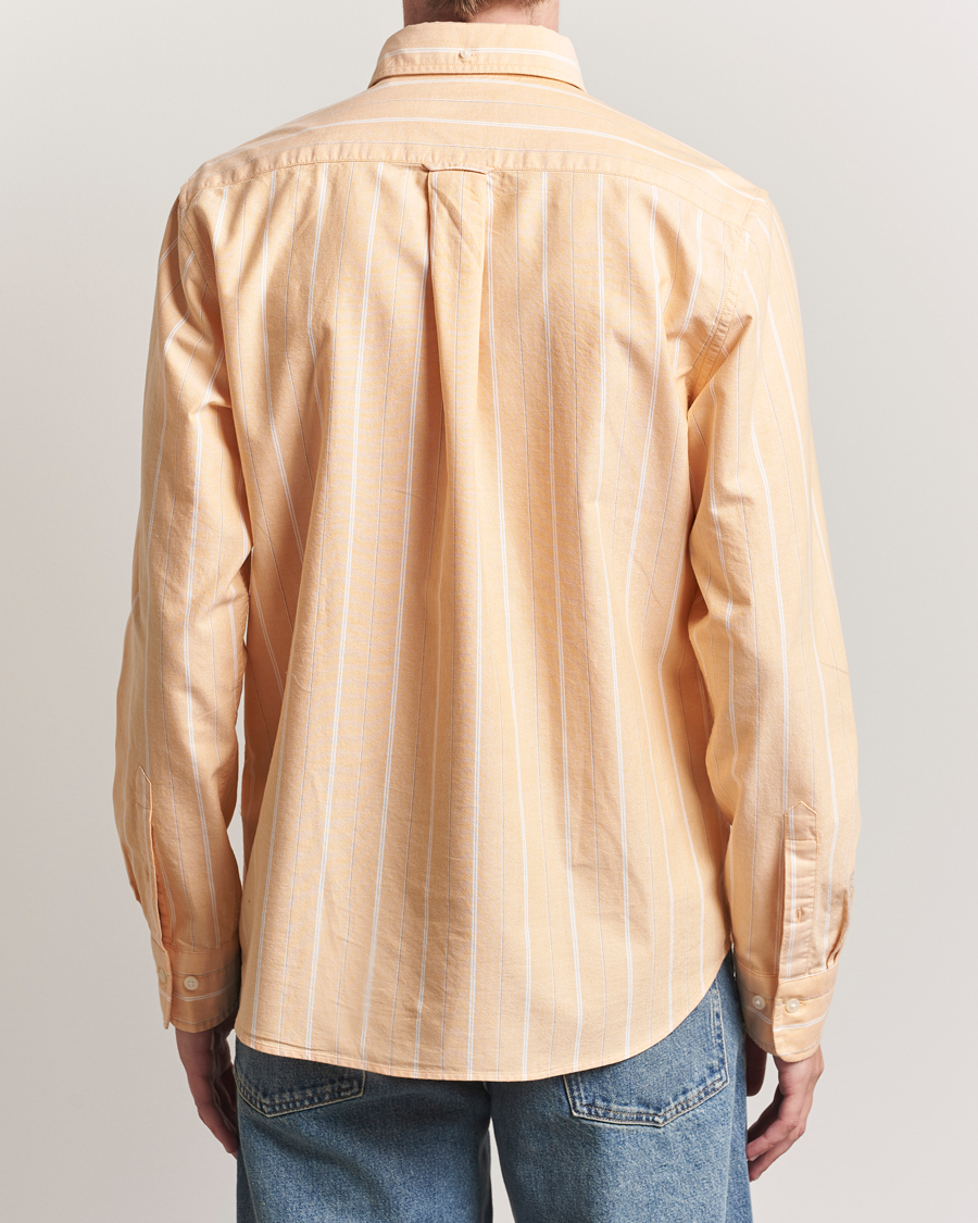 Heren | Overhemden | GANT | Regular Fit Classic Striped Oxford Shirt Yellow Lichen