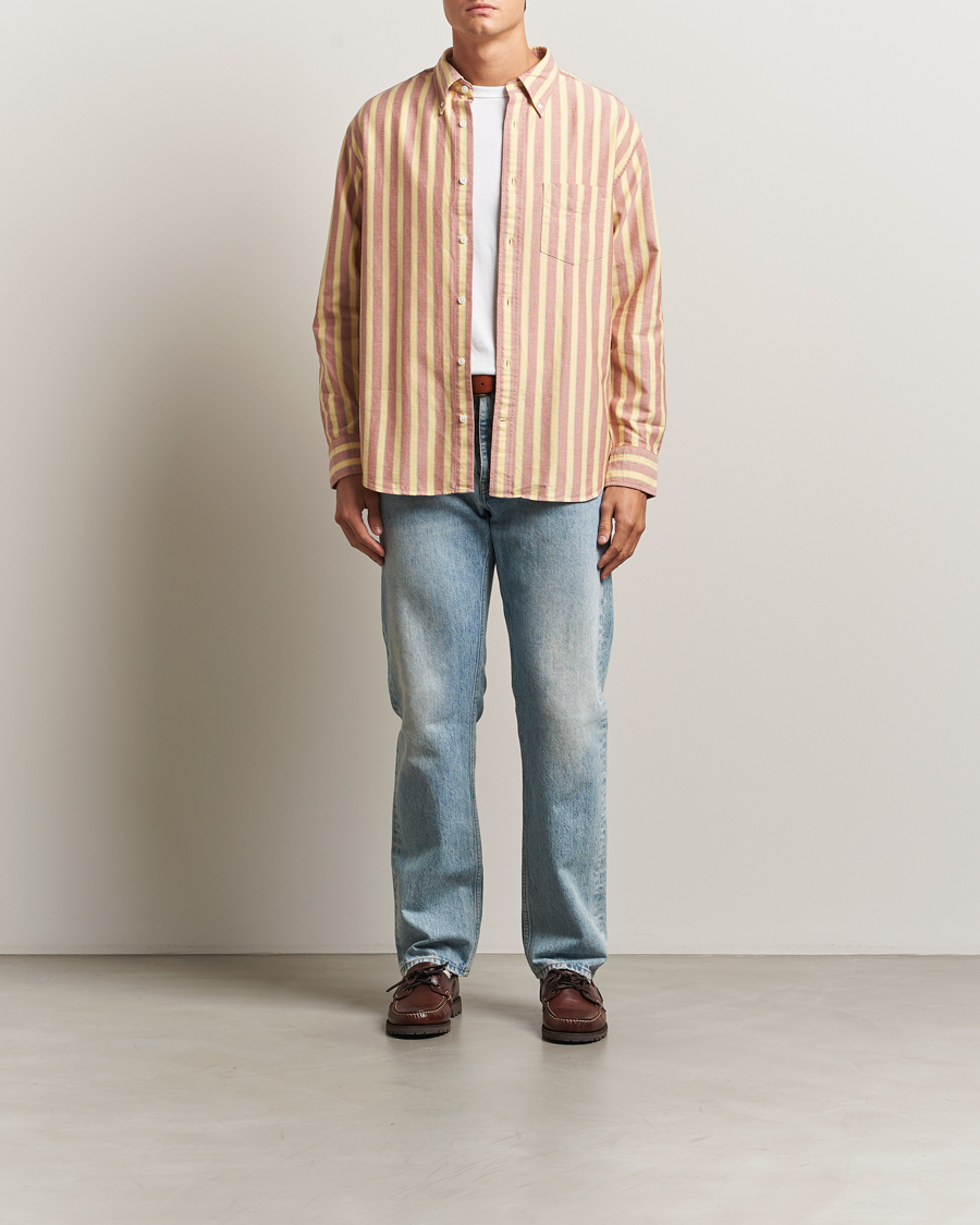 Homme | Chemises | Gant | Relaxed Fit Striped Heritage Oxford Shirt Modern Rust