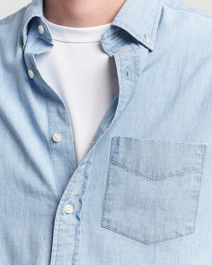 Homme | Chemises | GANT | Regular Fit Chambray Shirt Light Blue