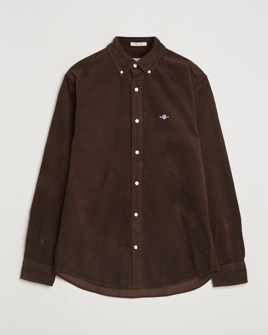 Heren | Overhemden | GANT | Regular Fit Corduroy Shirt Rich Brown
